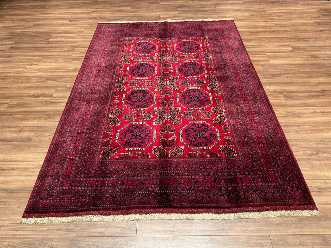 Afghan Carpet Bilcik Original Hand Woven Vegetable Dyed Wool 199x281 5.59 Square Meters - 6x8 ft