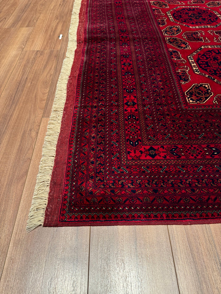 Afghan Carpet Bilcik Original Hand Woven Vegetable Dyed Wool 199x281 5.59 Square Meters - 6x8 ft