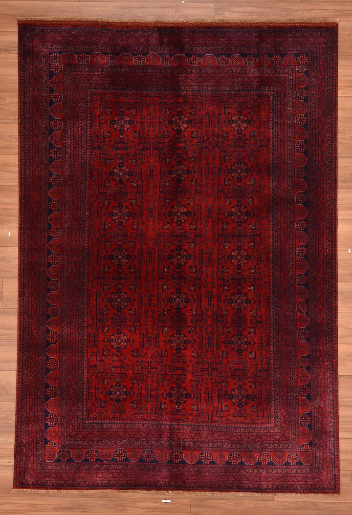 Afghan Carpet Bilcik Original Hand Woven Vegetable Dyed Wool 198x289 5.72 Square Meters - 7x10 ft