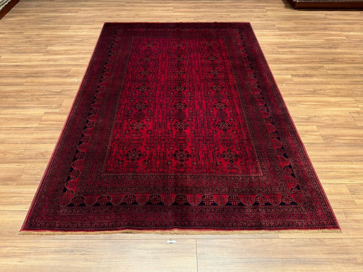 Afghan Carpet Bilcik Original Hand Woven Vegetable Dyed Wool 198x289 5.72 Square Meters - 7x10 ft