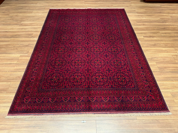 Afghan Carpet Bilcik Original Hand Woven Vegetable Dyed Wool 205x285 5.84 Square Meters - 7x10 ft