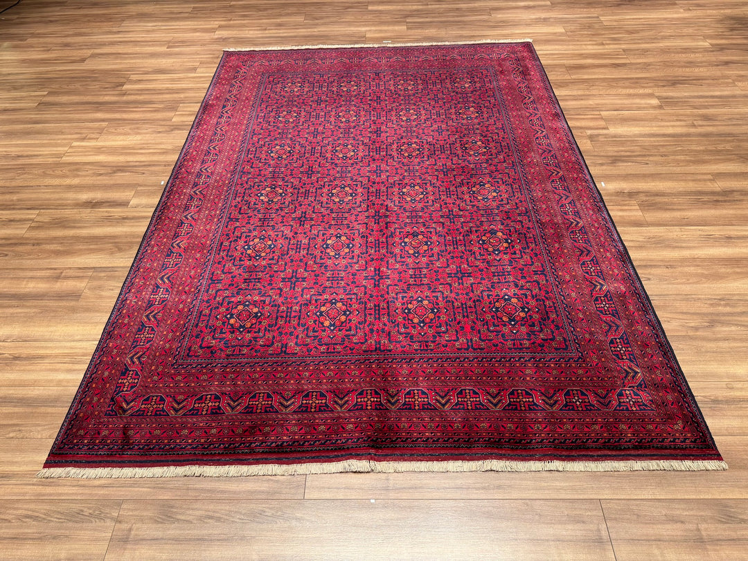 Afghan Carpet Bilcik Original Hand Woven Vegetable Dyed Wool 205x285 5.84 Square Meters - 7x10 ft