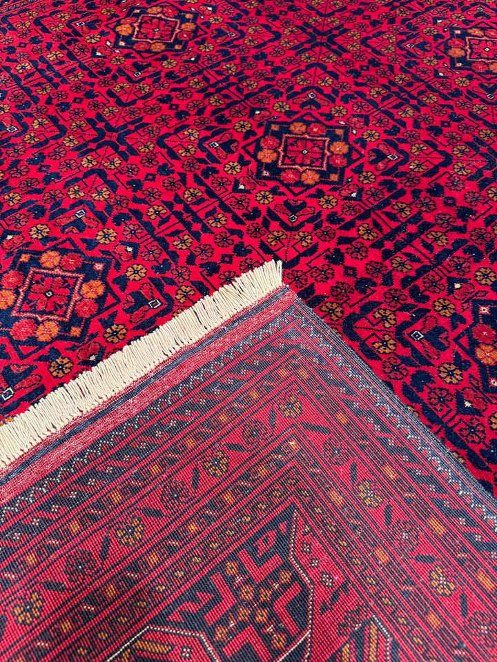 Afghan Carpet Bilcik Original Hand Woven Vegetable Dyed Wool 205x285 5.84 Square Meters - 7x10 ft