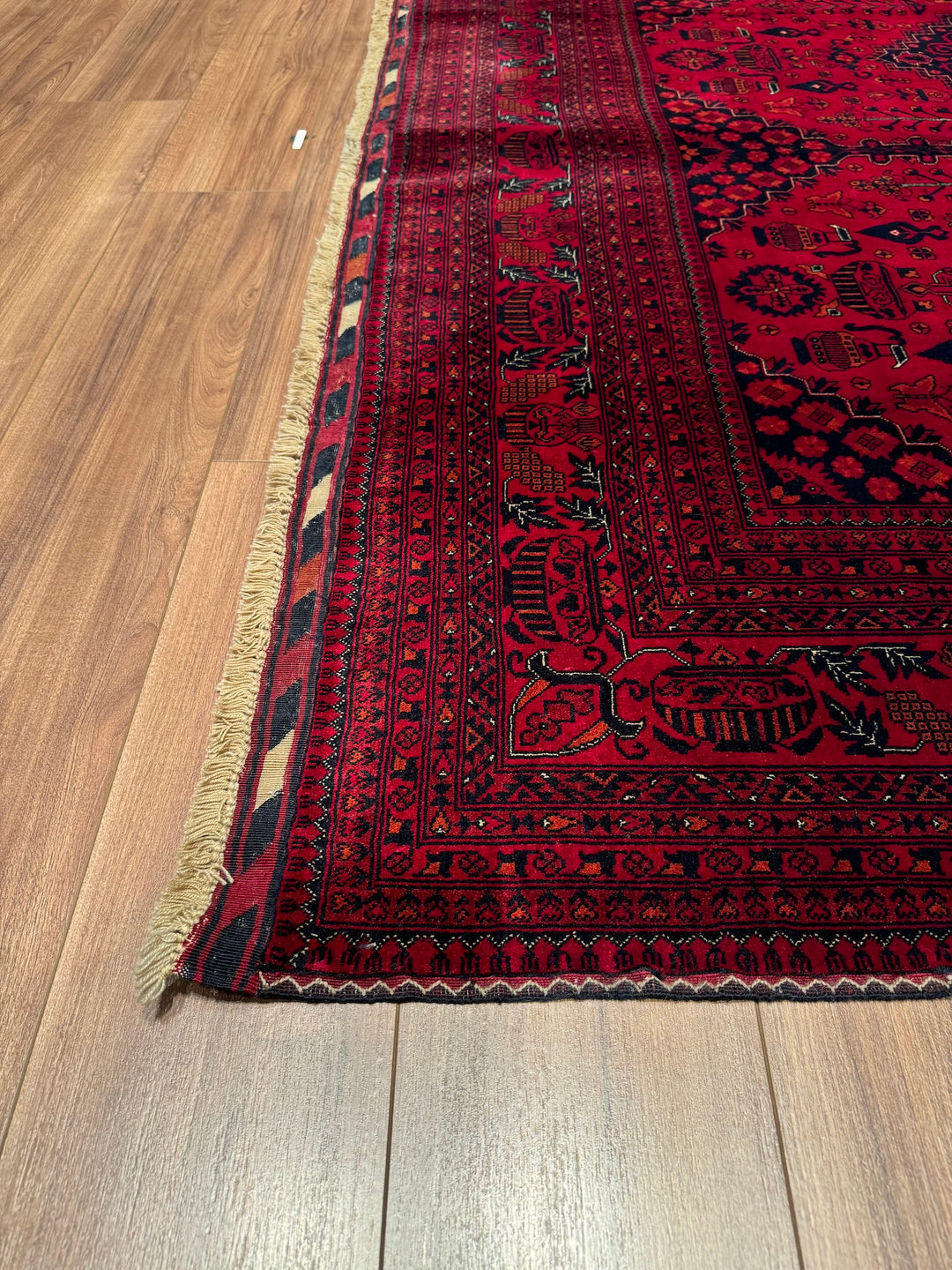 Afghan Carpet Bilcik Original Hand Woven Vegetable Dyed Wool 203x285 5.79 Square Meters - 7x10 ft