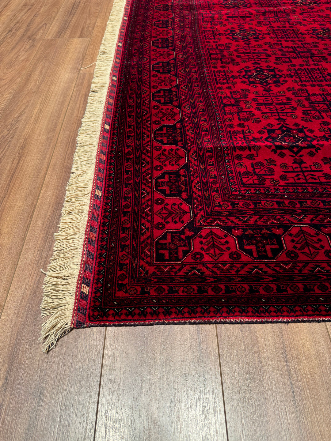 Afghan Carpet Bilcik Original Hand Woven Vegetable Dyed Wool 200x302 6.04 Square Meters - 7x10 ft