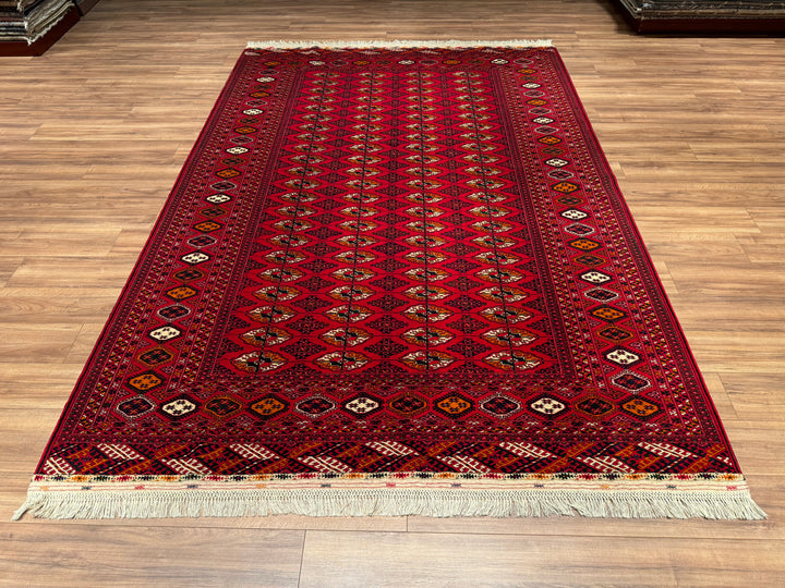 Afghan Carpet Bukhara Original Hand Woven Vegetable Dyed Wool 220x320 7.04 Square Meters - 7x10 ft