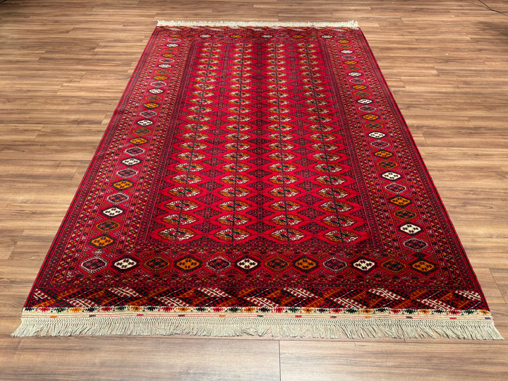 Afghan Carpet Bukhara Original Hand Woven Vegetable Dyed Wool 220x320 7.04 Square Meters - 7x10 ft