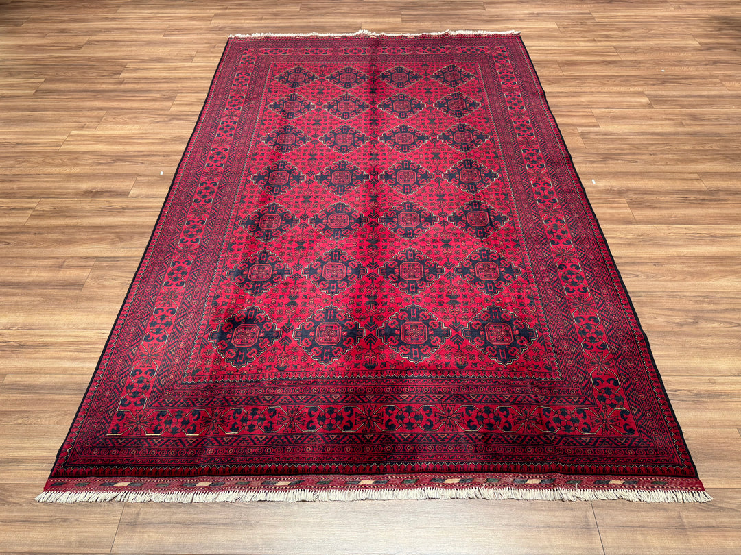 Afghan Carpet Hamyap Original Hand Woven Vegetable Dyed Wool 198x298 5.90 Square Meters - 7x10 ft