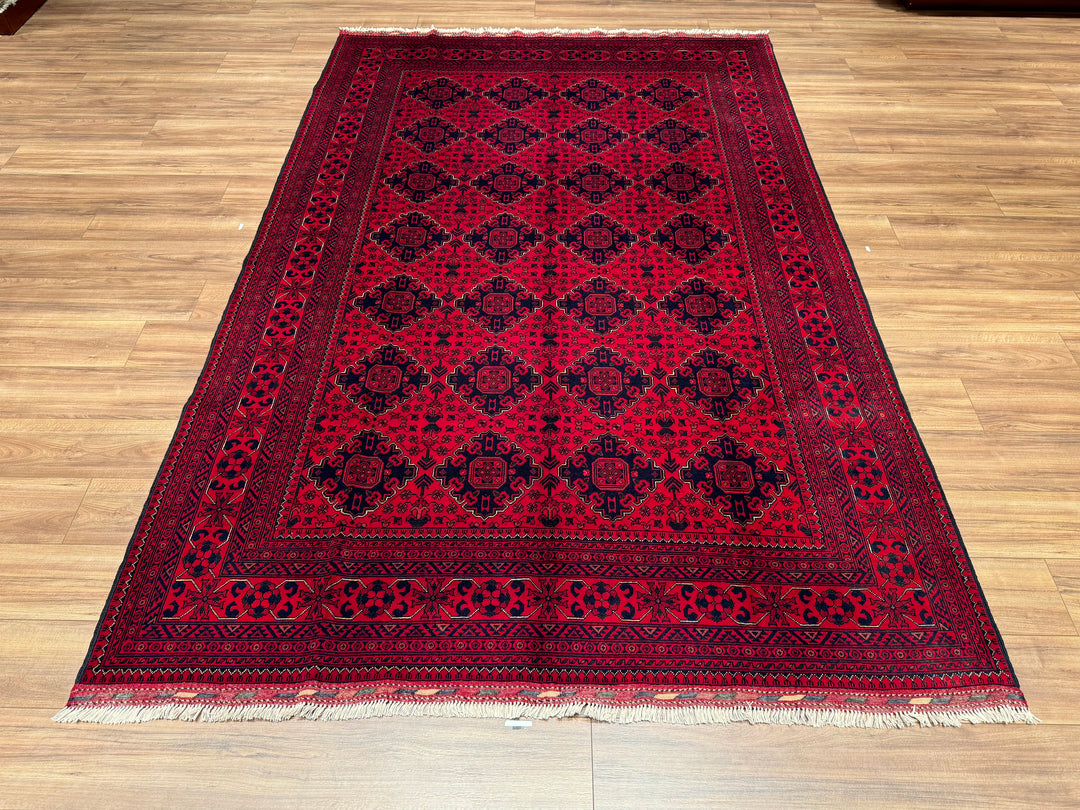 Afghan Carpet Hamyap Original Hand Woven Vegetable Dyed Wool 198x298 5.90 Square Meters - 7x10 ft