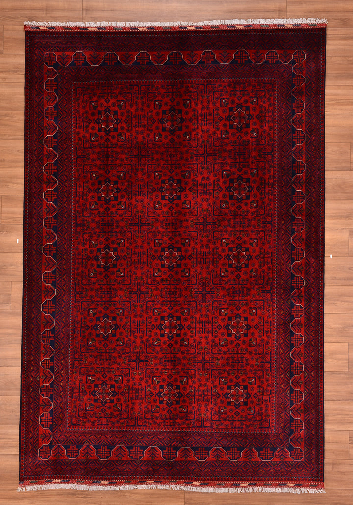 Afghan Carpet Hamyap Original Hand Woven Vegetable Dyed Wool 202x301 6.08 Square Meters - 7x10 ft