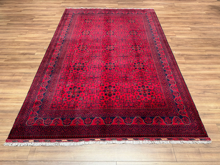 Afghan Carpet Hamyap Original Hand Woven Vegetable Dyed Wool 202x301 6.08 Square Meters - 7x10 ft