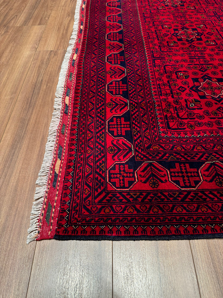 Afghan Carpet Hamyap Original Hand Woven Vegetable Dyed Wool 202x301 6.08 Square Meters - 7x10 ft