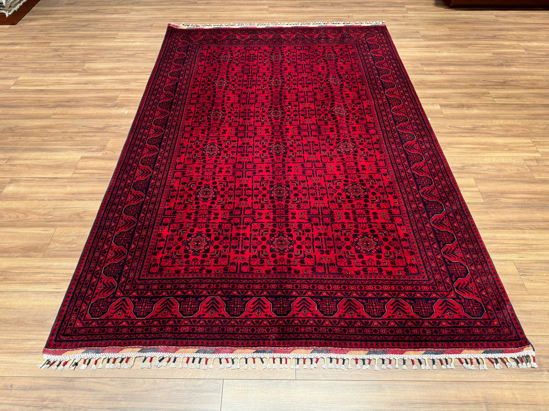 Afghan Carpet Hamyap Original Hand Woven Vegetable Dyed Wool 200x306 6.12 Square Meters - 7x10 ft