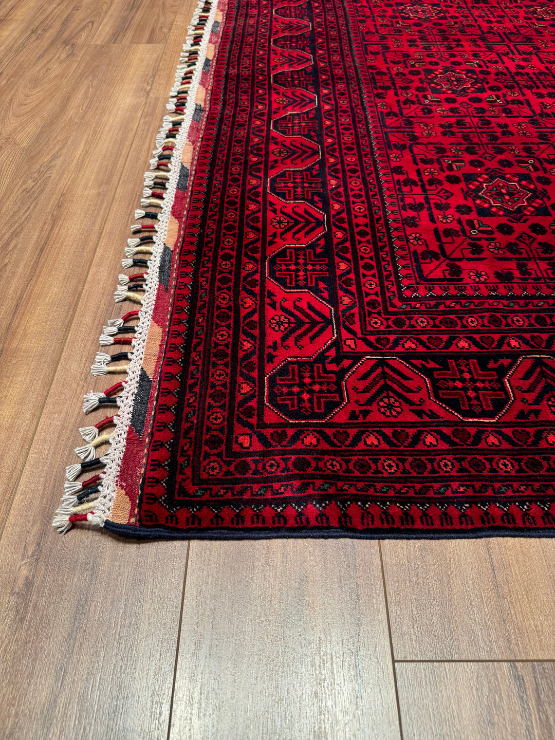 Afghan Carpet Hamyap Original Hand Woven Vegetable Dyed Wool 200x306 6.12 Square Meters - 7x10 ft