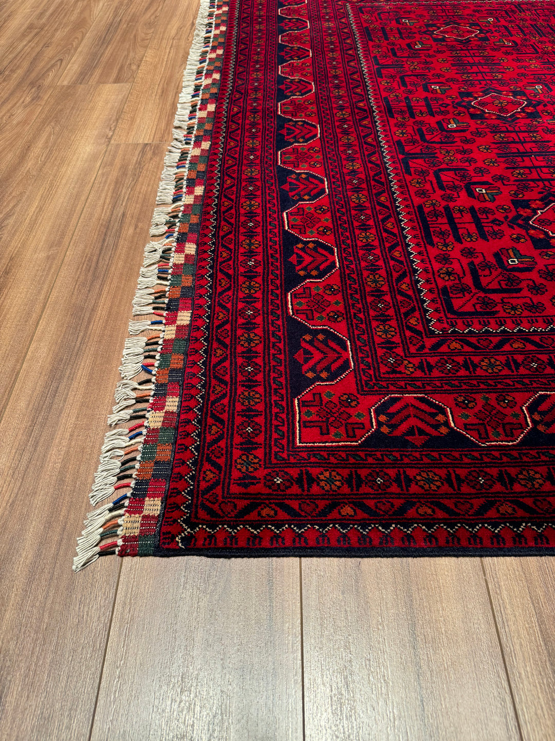 Afghan Carpet Hamyap Original Hand Woven Vegetable Dyed Wool 196x299 5.86 Square Meters - 7x10 ft