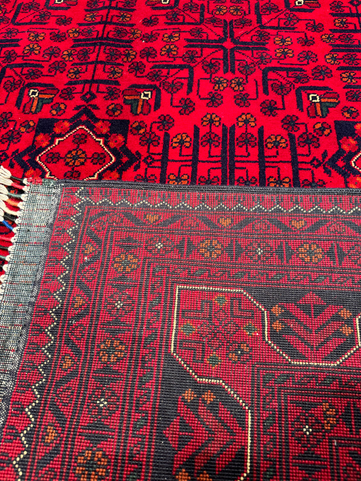 Afghan Carpet Hamyap Original Hand Woven Vegetable Dyed Wool 196x299 5.86 Square Meters - 7x10 ft