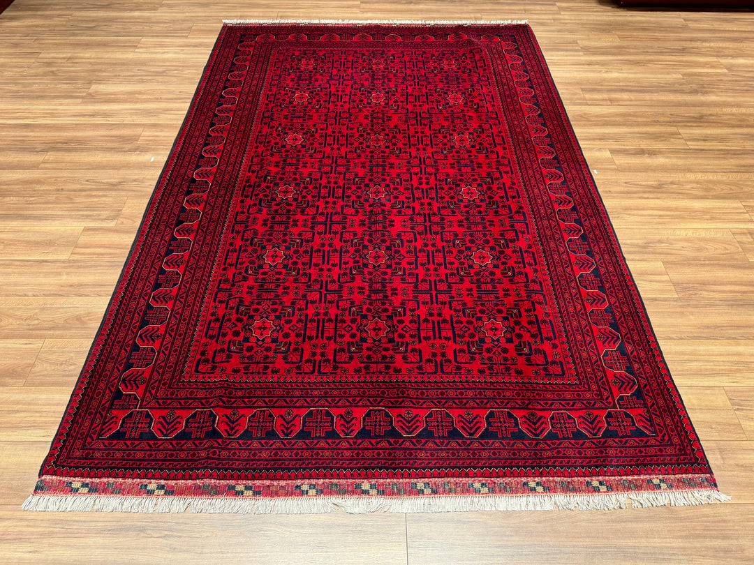 Afghan Carpet Hamyap Original Hand Woven Vegetable Dyed Wool 200x297 5.94 Square Meters - 6x10 ft