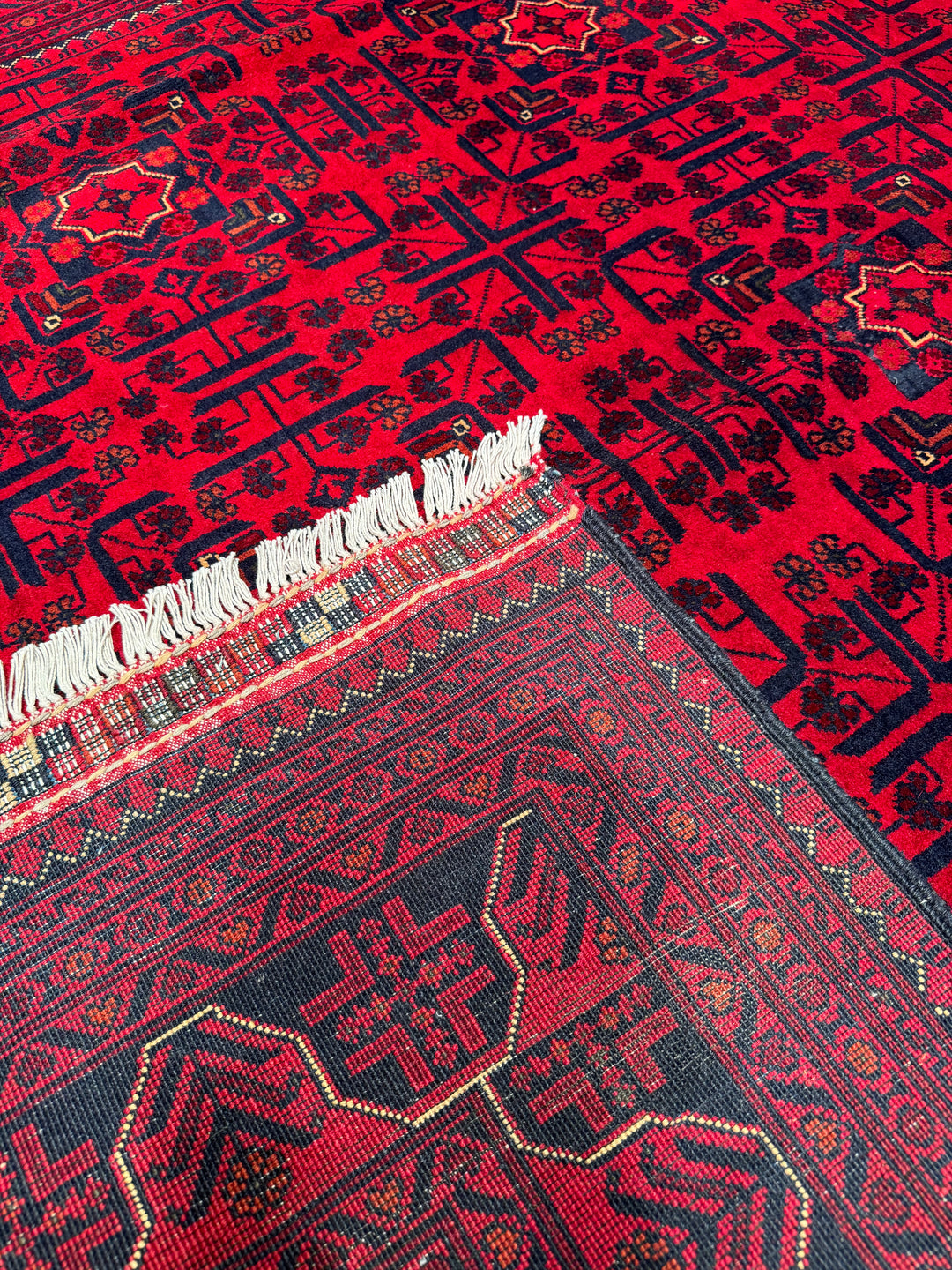 Afghan Carpet Hamyap Original Hand Woven Vegetable Dyed Wool 200x297 5.94 Square Meters - 6x10 ft