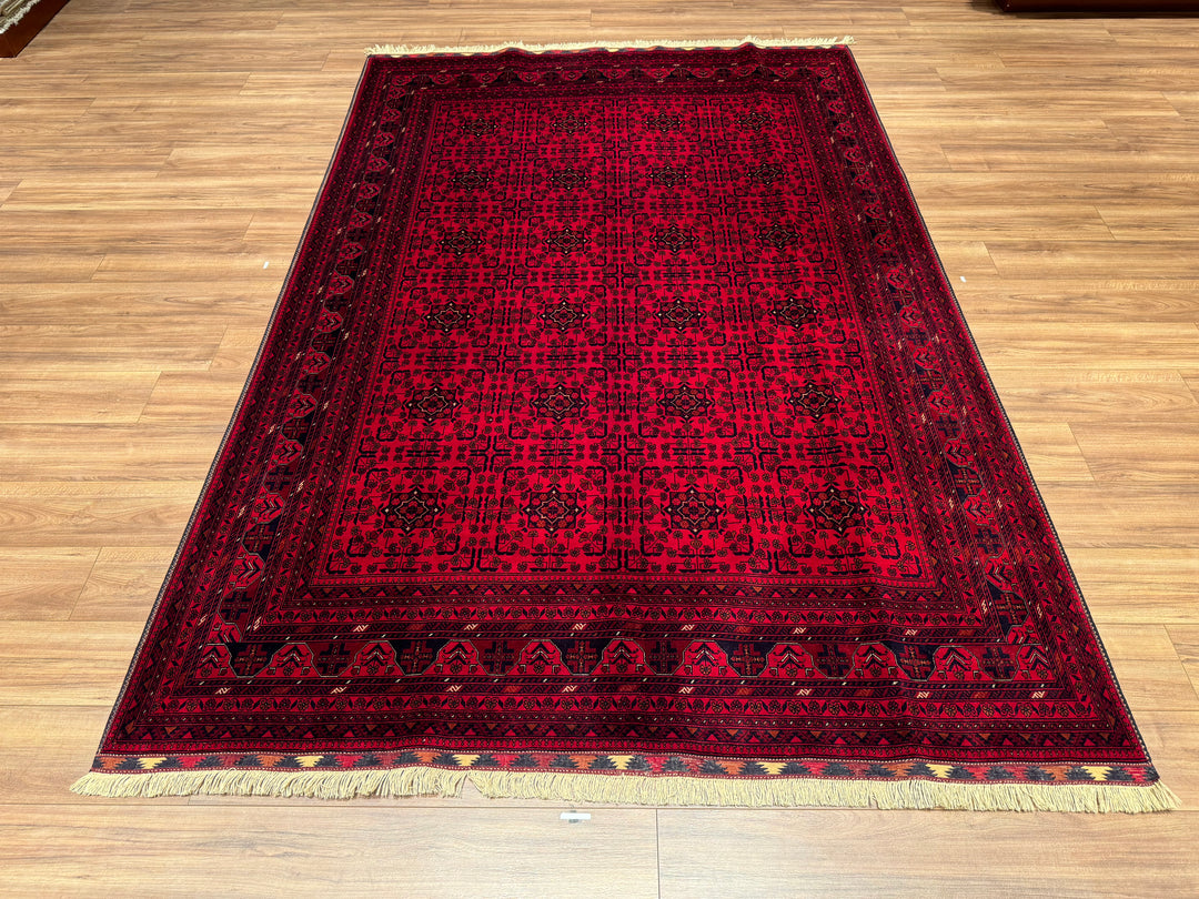 Afghan Carpet Bilcik Original Hand Woven Vegetable Dyed Wool 197x292 5.75 Square Meters - 7x10 ft