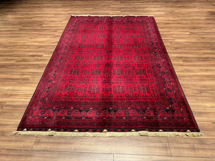 Afghan Carpet Bilcik Original Hand Woven Vegetable Dyed Wool 197x292 5.75 Square Meters - 7x10 ft