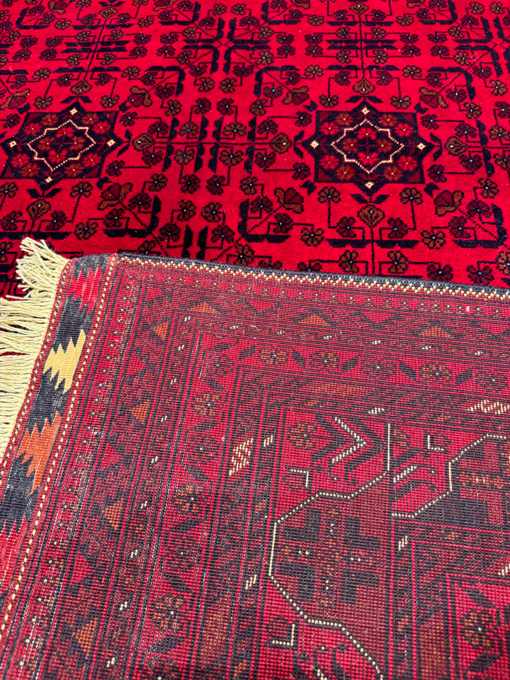 Afghan Carpet Bilcik Original Hand Woven Vegetable Dyed Wool 197x292 5.75 Square Meters - 7x10 ft