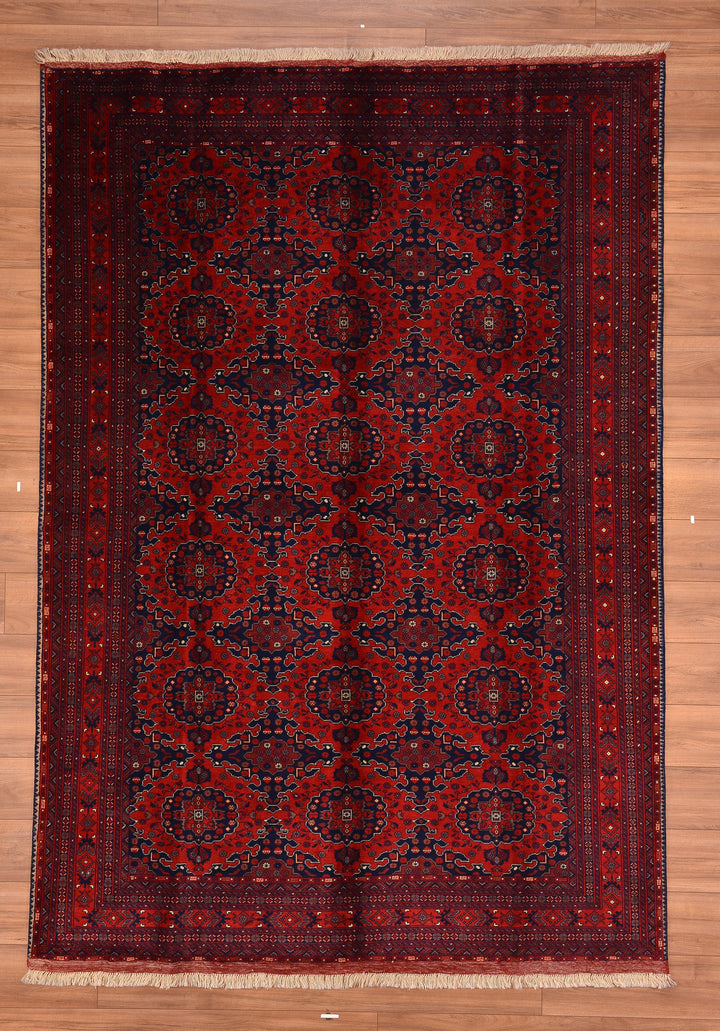 Afghan Carpet Bilcik Original Hand Woven Vegetable Dyed Wool 201x298 5.99 Square Meters - 7x10 ft