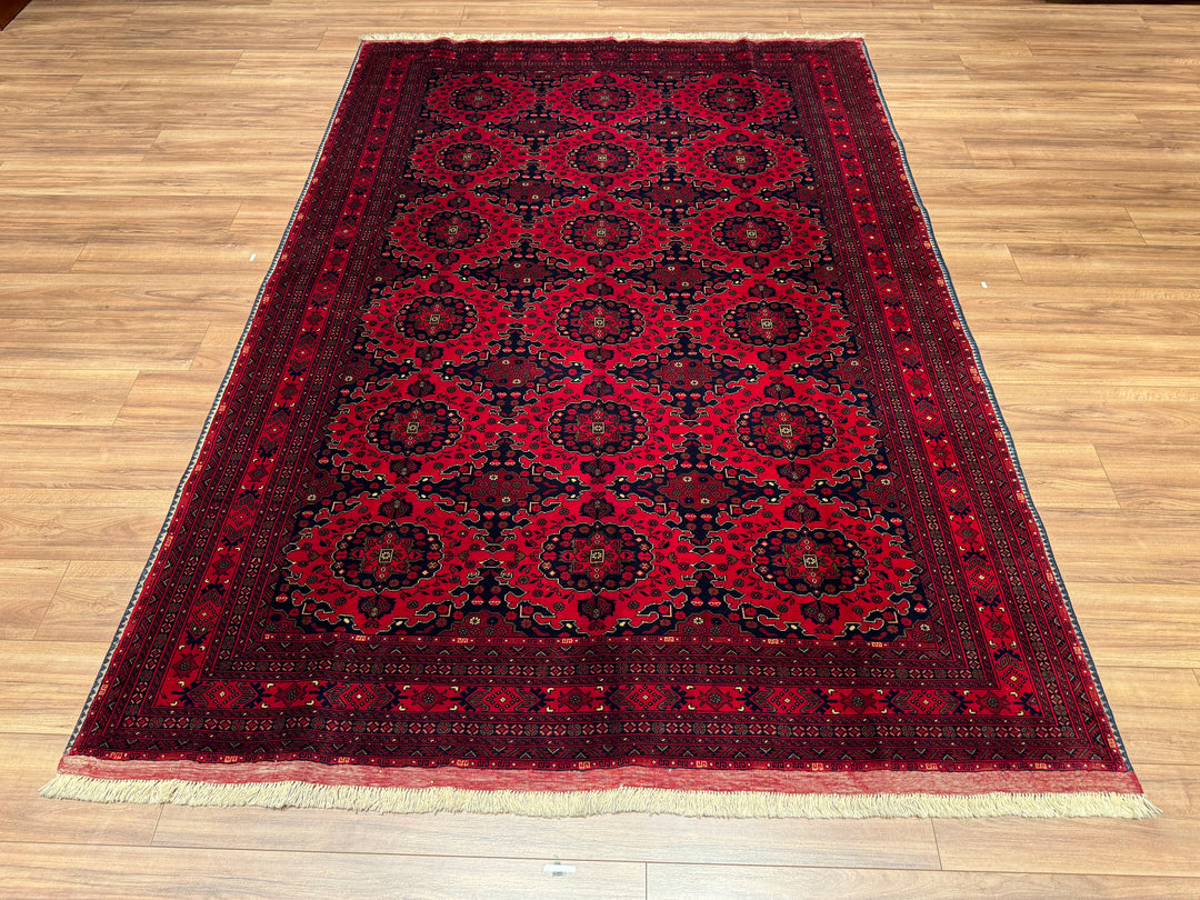 Afghan Carpet Bilcik Original Hand Woven Vegetable Dyed Wool 201x298 5.99 Square Meters - 7x10 ft