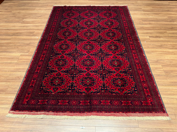 Afghan Carpet Bilcik Original Hand Woven Vegetable Dyed Wool 201x298 5.99 Square Meters - 7x10 ft