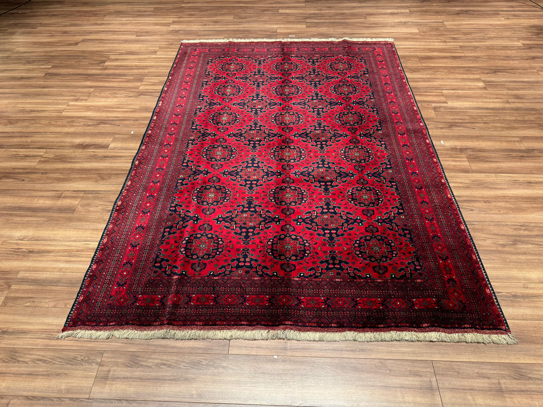 Afghan Carpet Bilcik Original Hand Woven Vegetable Dyed Wool 201x298 5.99 Square Meters - 7x10 ft