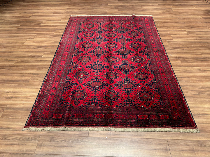 Afghan Carpet Bilcik Original Hand Woven Vegetable Dyed Wool 201x298 5.99 Square Meters - 7x10 ft