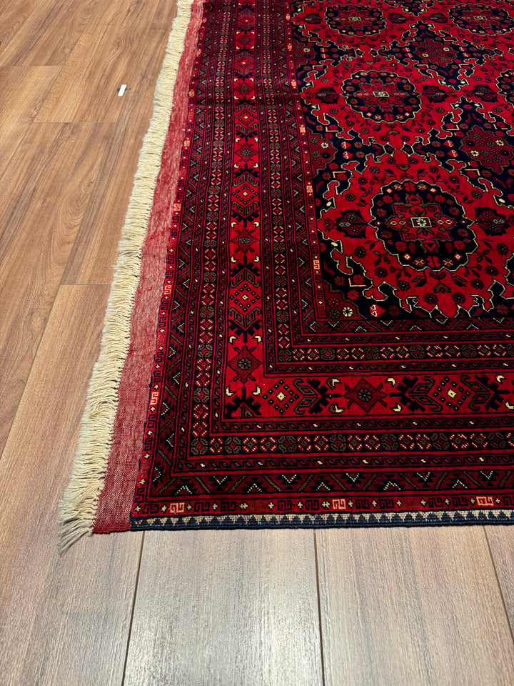 Afghan Carpet Bilcik Original Hand Woven Vegetable Dyed Wool 201x298 5.99 Square Meters - 7x10 ft