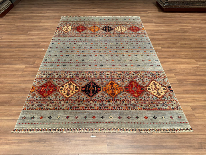 Khorjin Original Hand Woven Gray Vegetable Dyed Wool Carpet 201x298 5.99 Square Meters - 7x10 ft