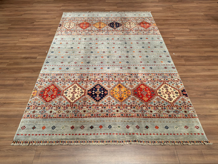 Khorjin Original Hand Woven Gray Vegetable Dyed Wool Carpet 201x298 5.99 Square Meters - 7x10 ft