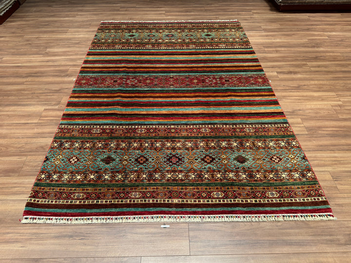 Khorjin Original Hand Woven Multi Vegetable Dyed Wool Carpet 208x298 6.20 Square Meters - 7x10 ft