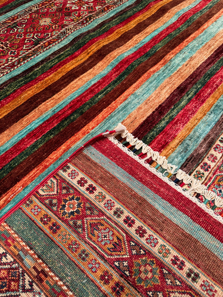 Khorjin Original Hand Woven Multi Vegetable Dyed Wool Carpet 208x298 6.20 Square Meters - 7x10 ft