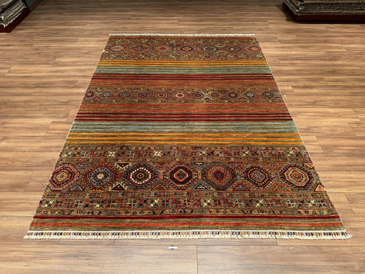 Khorjin Original Hand Woven Beige Vegetable Dyed Wool Carpet 205x281 5.76 Square Meters - 6x9 ft