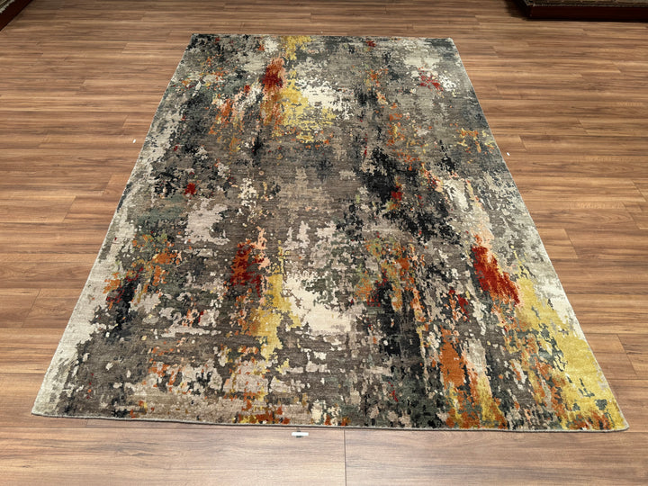 New Diamond Original Hand Woven Multi Wool Bamboo Carpet 203x300 6.09 Square Meters - 6x10 ft