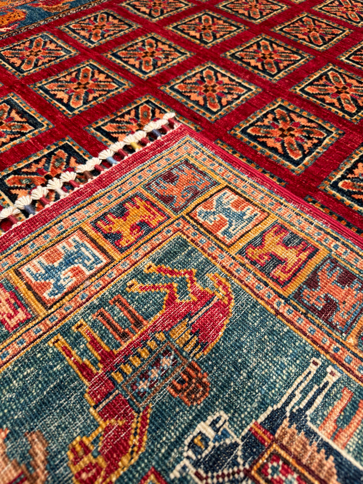 Pazırık Original Hand Woven Multi Vegetable Dyed Wool Carpet 170x246 4.18 Square Meters - 5x7 ft