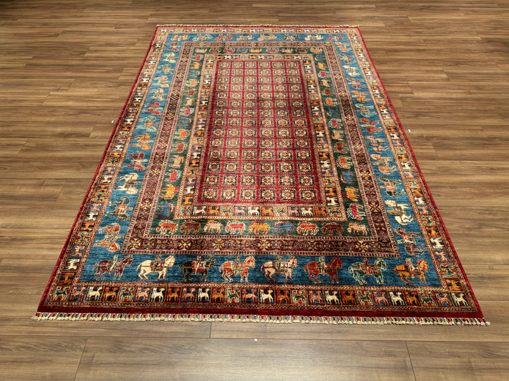 Pazırık Original Hand Woven Multi Vegetable Dyed Wool Carpet 204x303 6.18 Square Meters - 8x10 ft