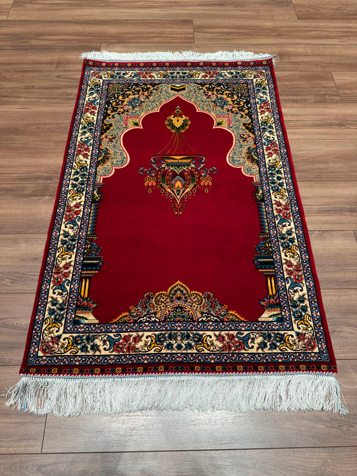 Iranian Red Prayer Rug 0.80x125 1 Square Meter - 2x4 ft