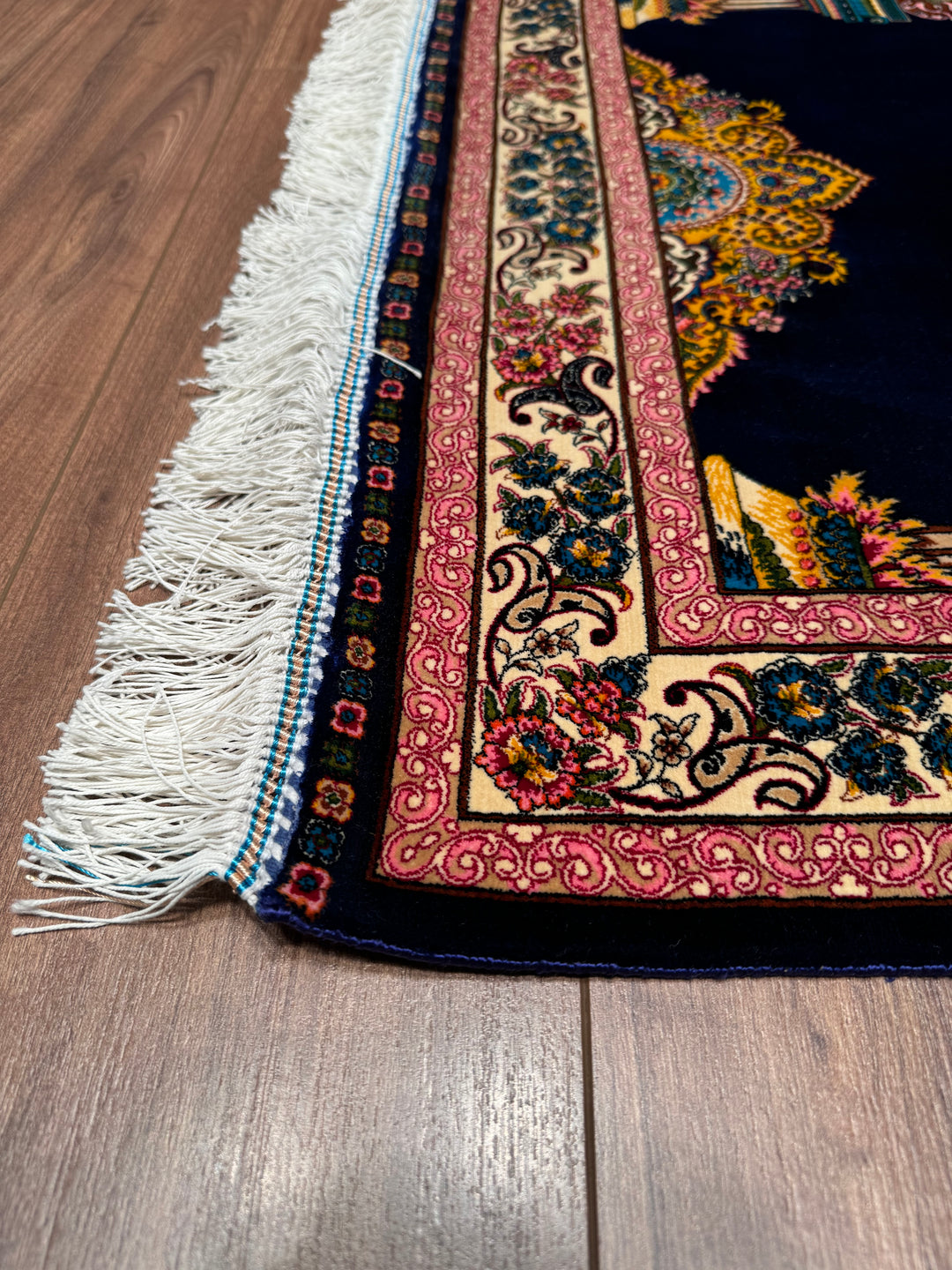 Iranian Dark Blue Prayer Rug 0.80x125 1 Square Meter - 2x4 ft