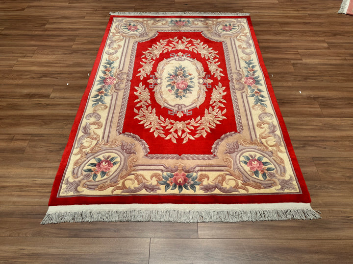 Chinese Carpet Original Hand Woven Red Wool Carpet 170x240 4.08 Square Meters - 5x8 ft