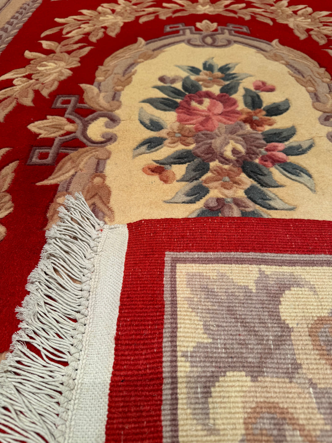 Chinese Carpet Original Hand Woven Red Wool Carpet 170x240 4.08 Square Meters - 5x8 ft