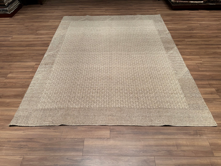 Scandinavian Original Hand Woven Brown Wool Carpet 249x309 7.69 Square Meters - 8x10 ft