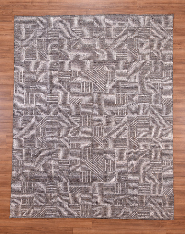 Scandinavian Original Hand Woven Gray Wool Carpet 243x305 7.41 Square Meters - 8x10 ft