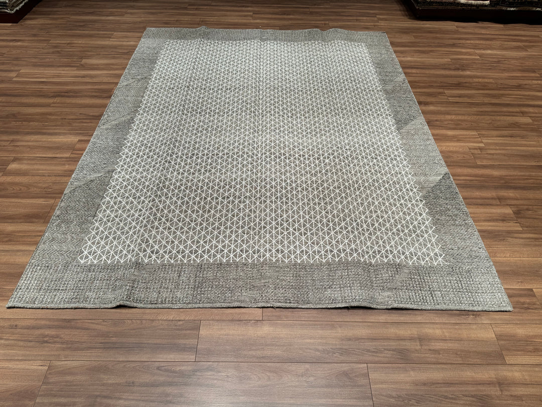 Scandinavian Original Hand Woven Brown Wool Carpet 247x313 7.73 Square Meters - 8x10 ft