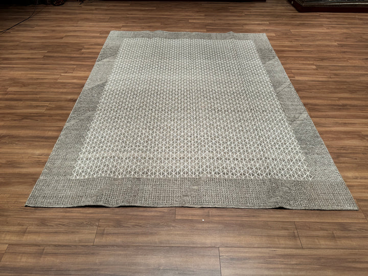 Scandinavian Original Hand Woven Brown Wool Carpet 247x313 7.73 Square Meters - 8x10 ft