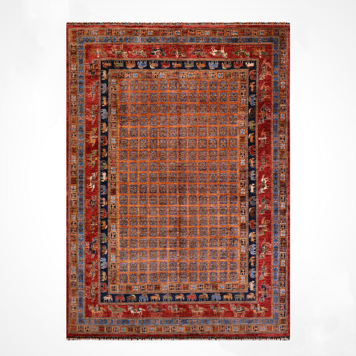 Pazyryk Original Handwoven Multi-Dye Wool Rug 249x306 cm (7.62 square meters) - 8x10 ft 