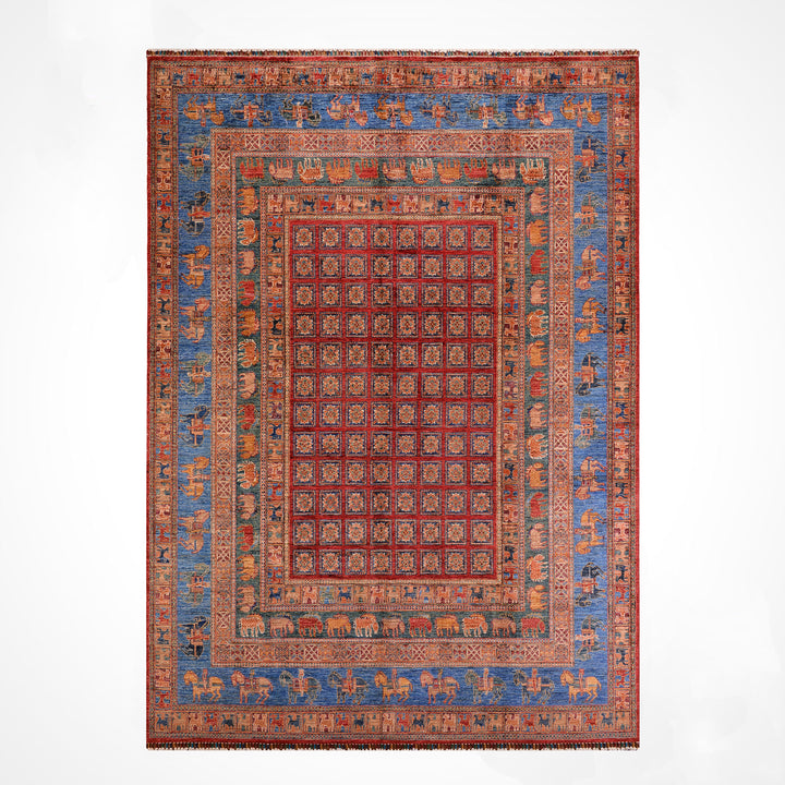 Pazyryk Original Handwoven Multi-Dye Wool Rug 245x297 cm (7.28 square meters) - 8x10 ft 