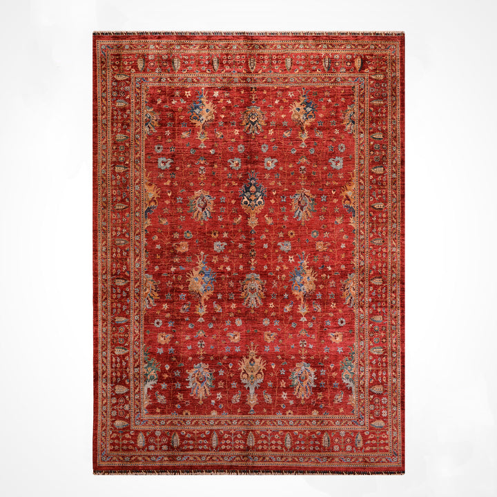 Sultani One Thousand and One Nights Original Handwoven Red Root Dye Wool Rug 273x356 cm (9.72 square meters) - 9x12 ft 